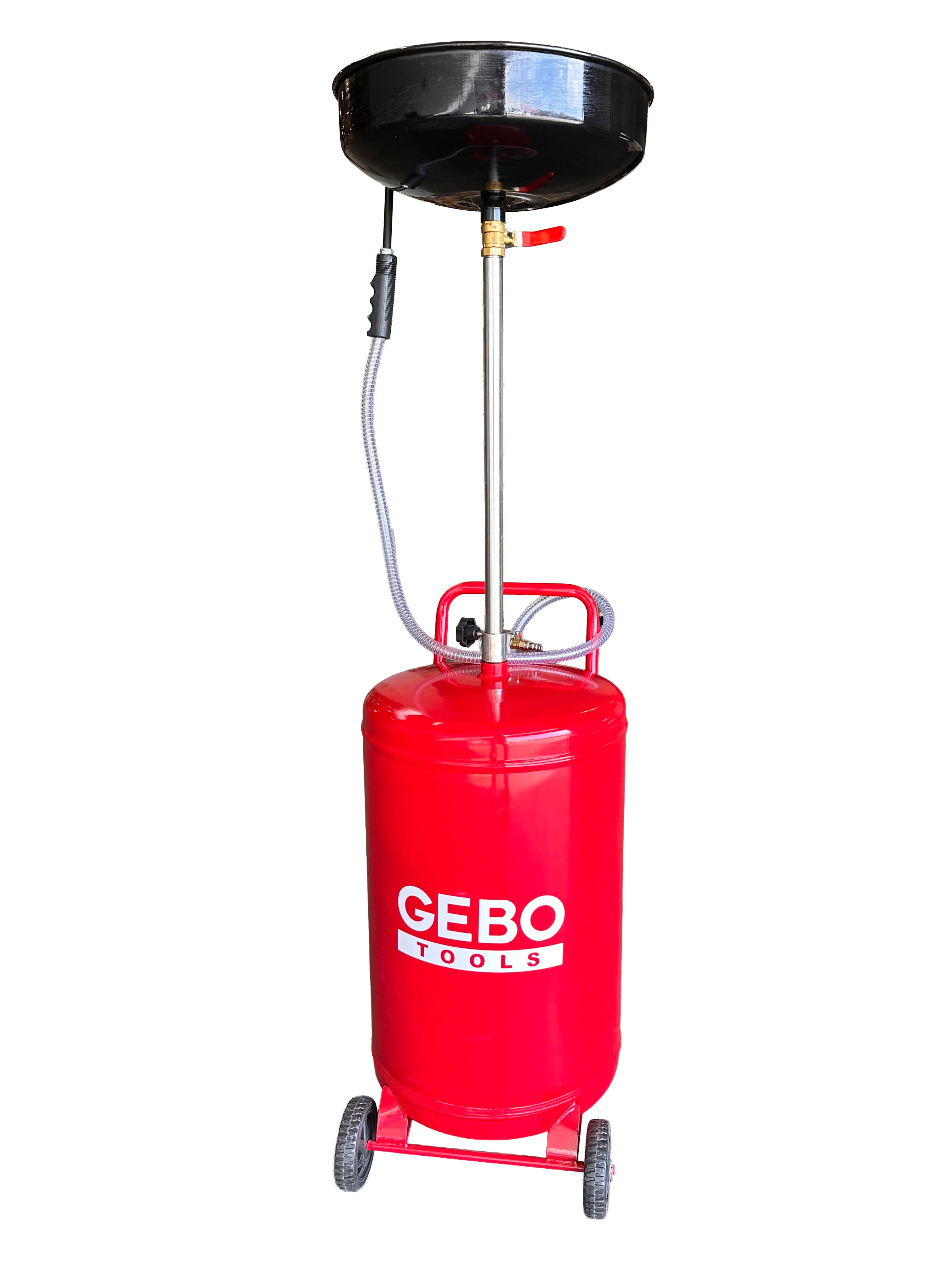 Recuperator ulei uzat pneumatic GEBO TOOLS 70l cu vas colector 10l, golire 6-8 bar, tija reglabila