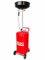 Recuperator ulei uzat pneumatic GEBO TOOLS 70l cu vas colector 10l, golire 6-8 bar, tija reglabila