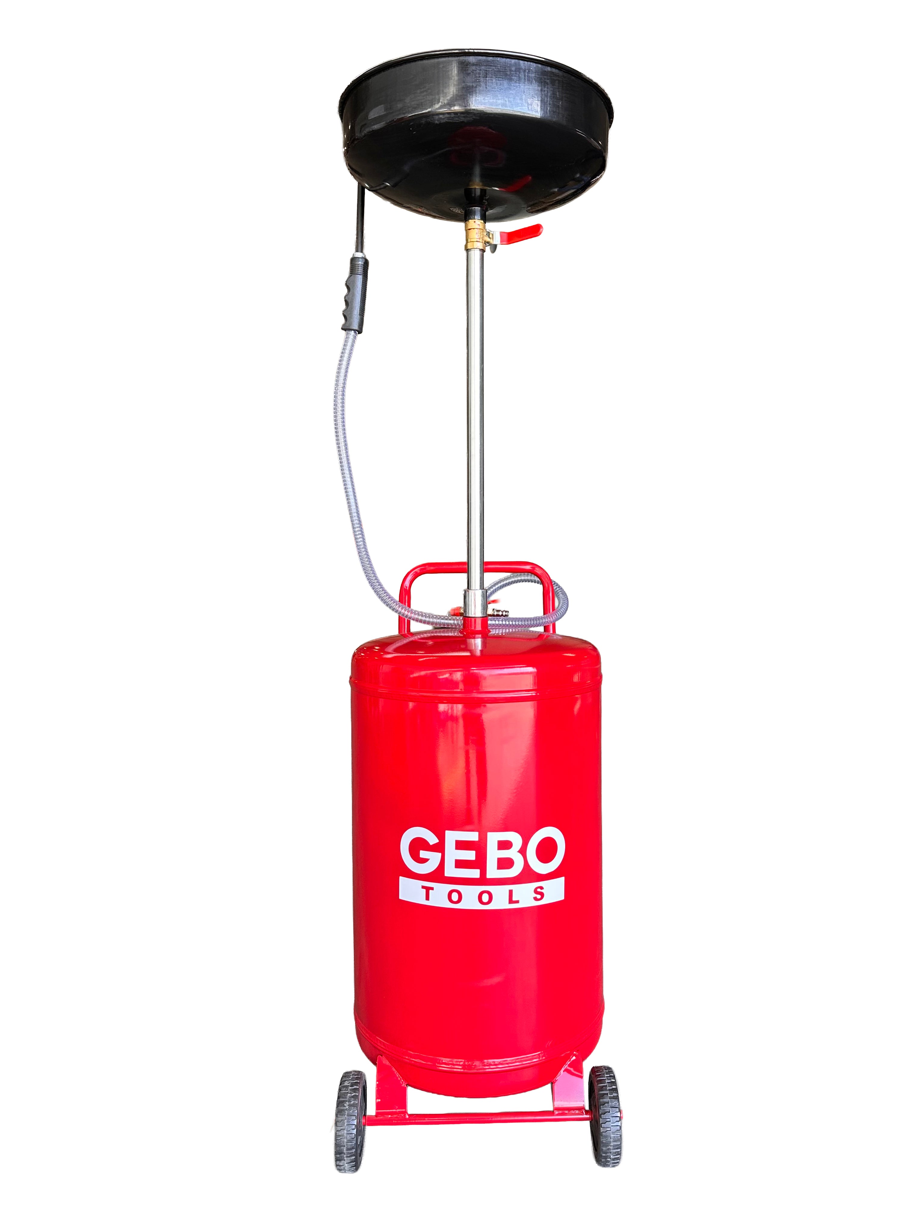 Recuperator ulei uzat pneumatic GEBO TOOLS 70l cu vas colector 10l, golire 6-8 bar, tija reglabila