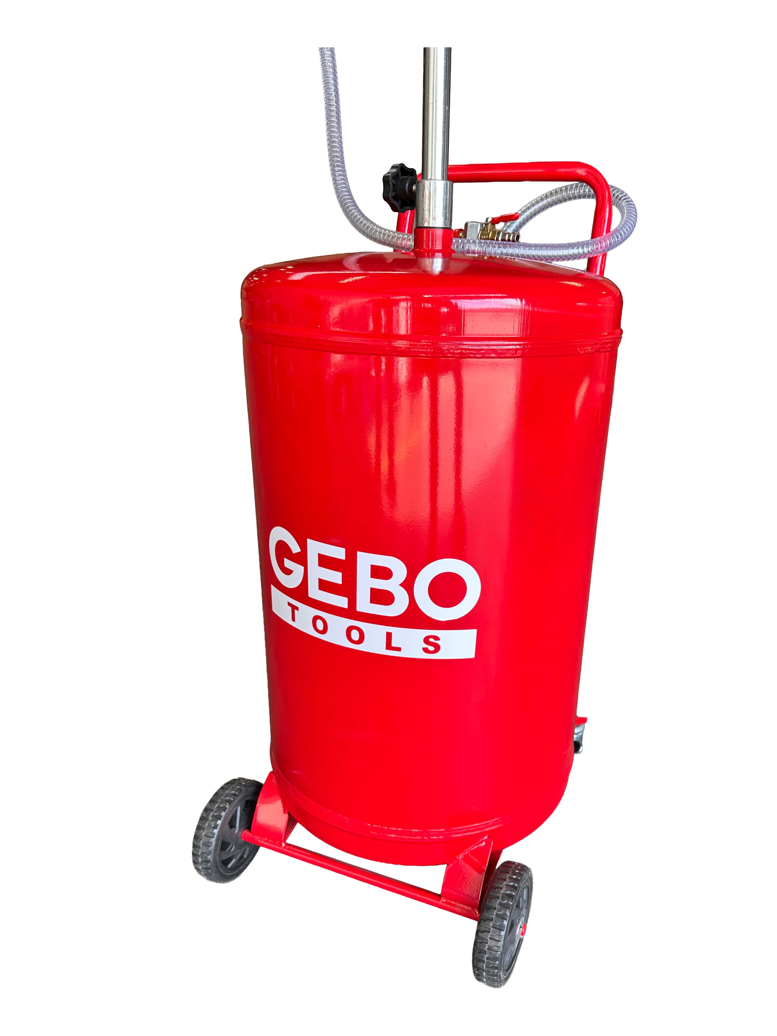 Recuperator ulei uzat pneumatic GEBO TOOLS 70l cu vas colector 10l, golire 6-8 bar, tija reglabila