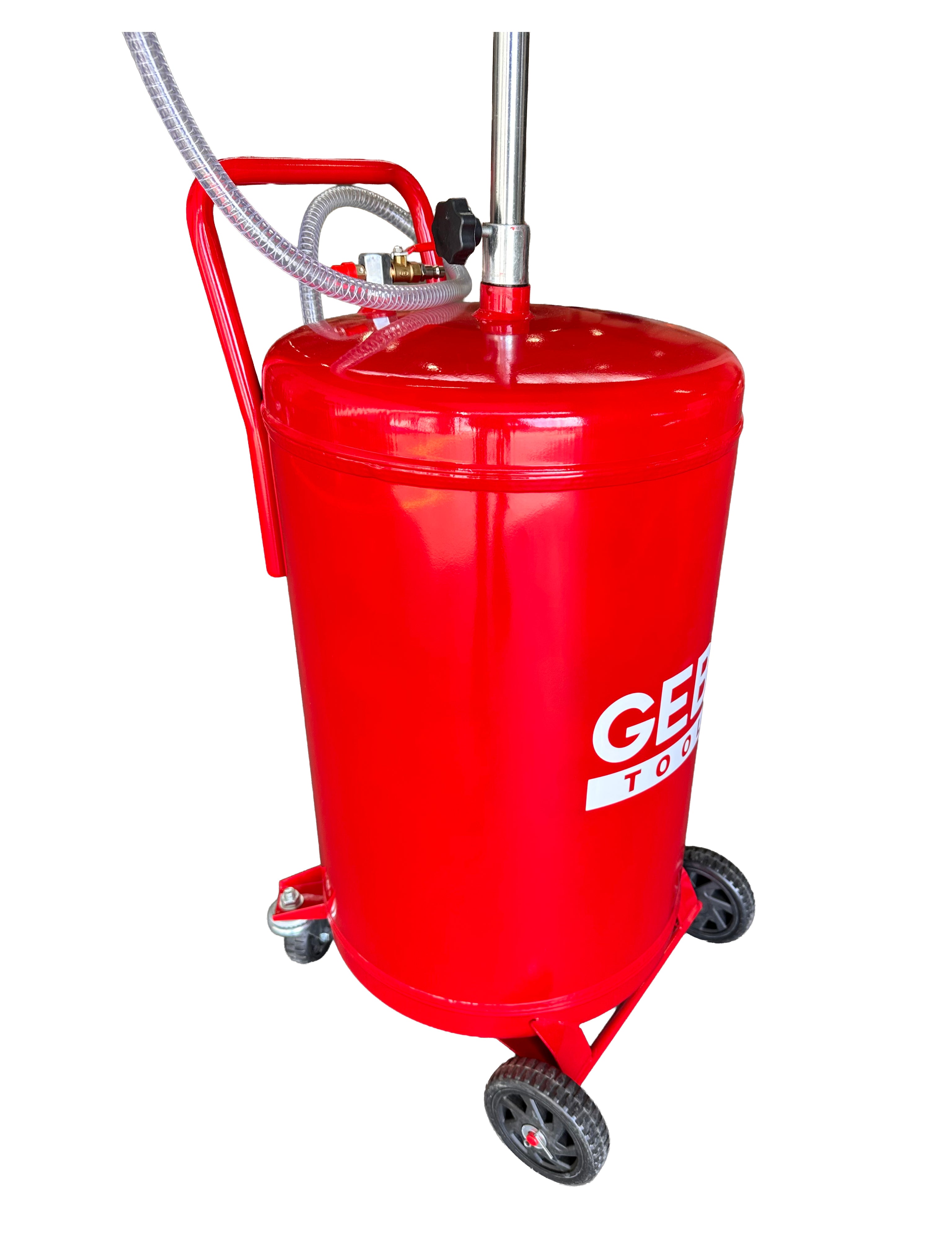 Recuperator ulei uzat pneumatic GEBO TOOLS 70l cu vas colector 10l, golire 6-8 bar, tija reglabila
