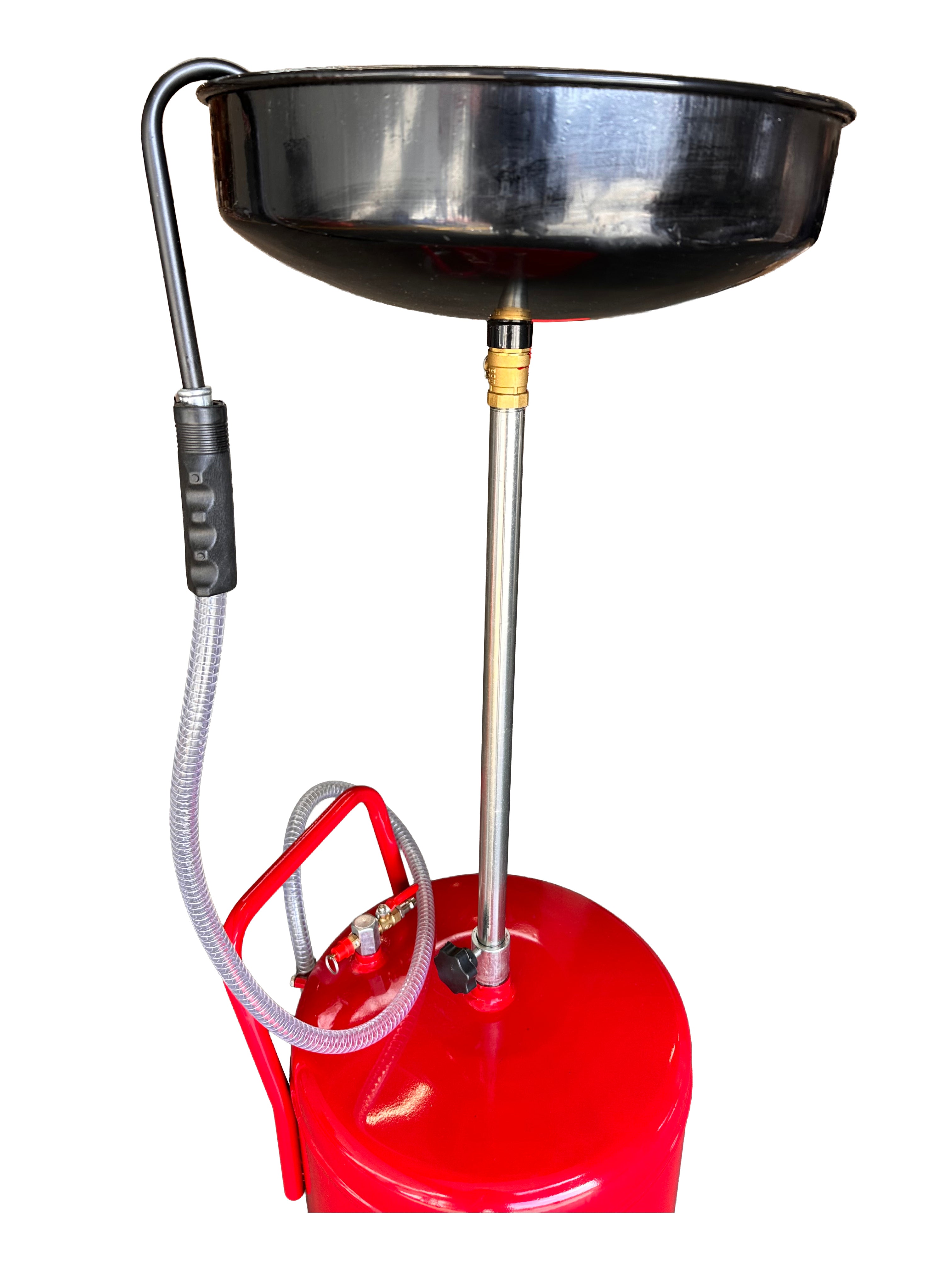 Recuperator ulei uzat pneumatic GEBO TOOLS 70l cu vas colector 10l, golire 6-8 bar, tija reglabila