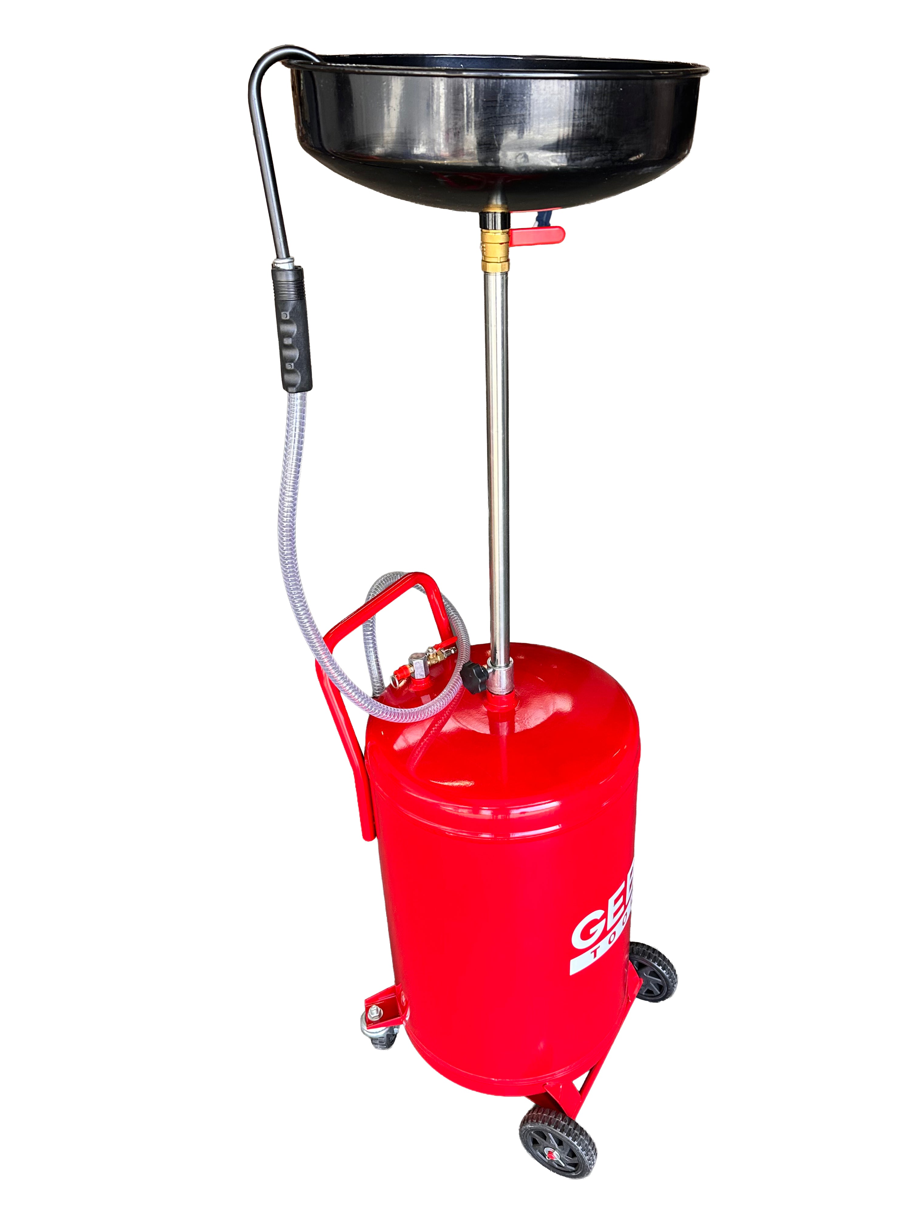 Recuperator ulei uzat pneumatic GEBO TOOLS 70l cu vas colector 10l, golire 6-8 bar, tija reglabila