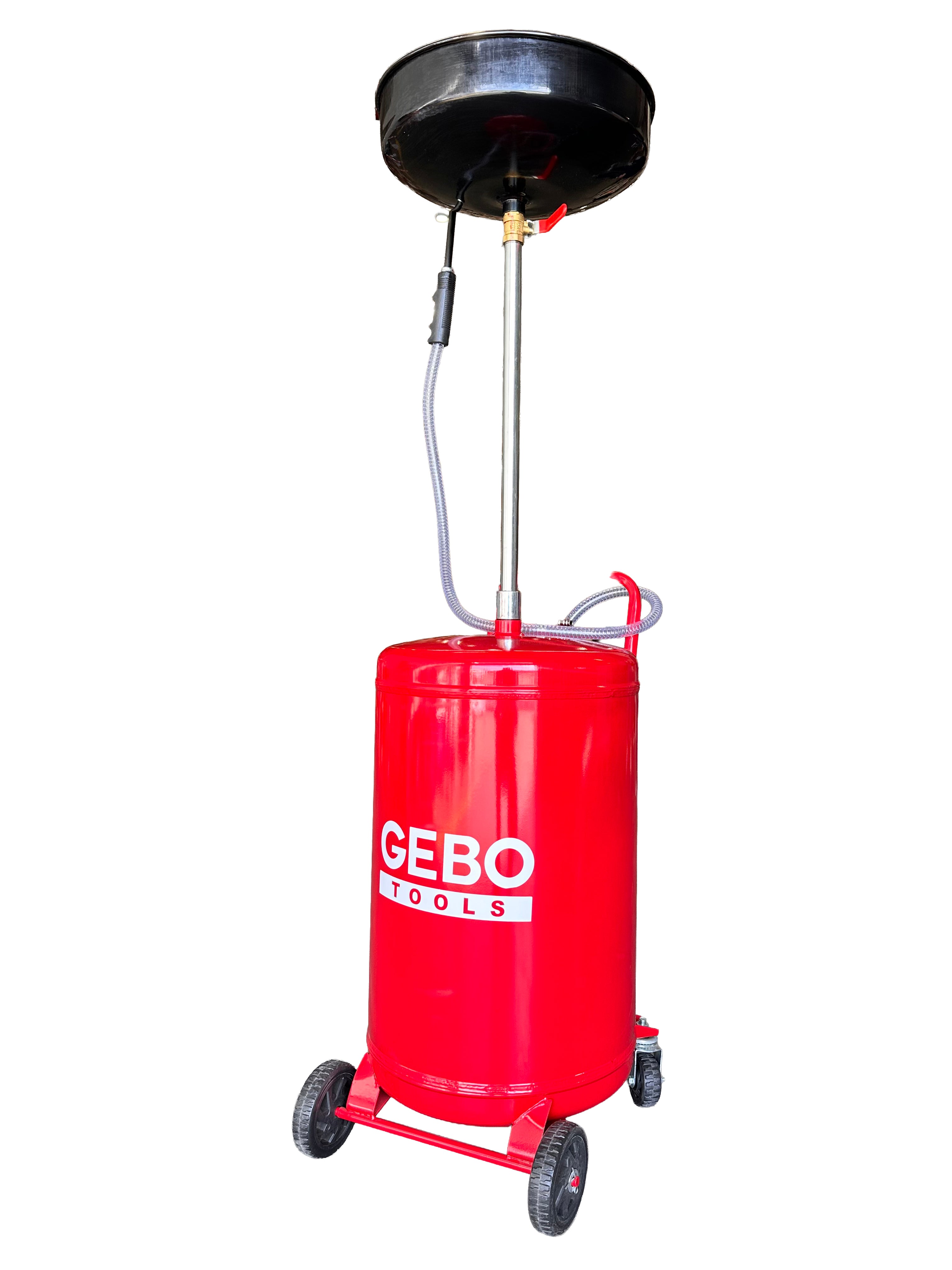 Recuperator ulei uzat pneumatic GEBO TOOLS 70l cu vas colector 10l, golire 6-8 bar, tija reglabila