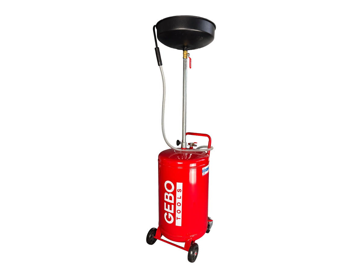 Recuperator ulei uzat pneumatic GEBO TOOLS 75l cu vas colector 10l, golire 6-8 bar, tija reglabila