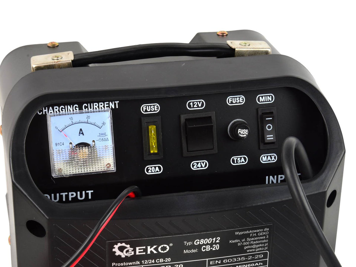 Redresor auto 12/24V cb-20, 12-18a pentru baterii acumulator auto 60-240 ah - GEKO