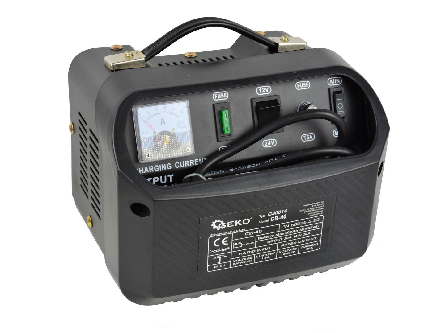 Redresor auto 12/24V cb-40, 20-30a pentru baterii acumulator auto 60-240 ah - GEKO