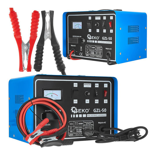 Redresor auto 12/24V gzl-50 28/25a pentru baterii acumulator auto 40-400Ah cu fast charge- GEKO