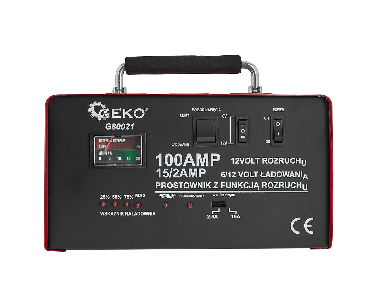 Redresor auto cu pornire 100a, 6/12V pentru baterii acumulator auto 20-120 ah - GEKO