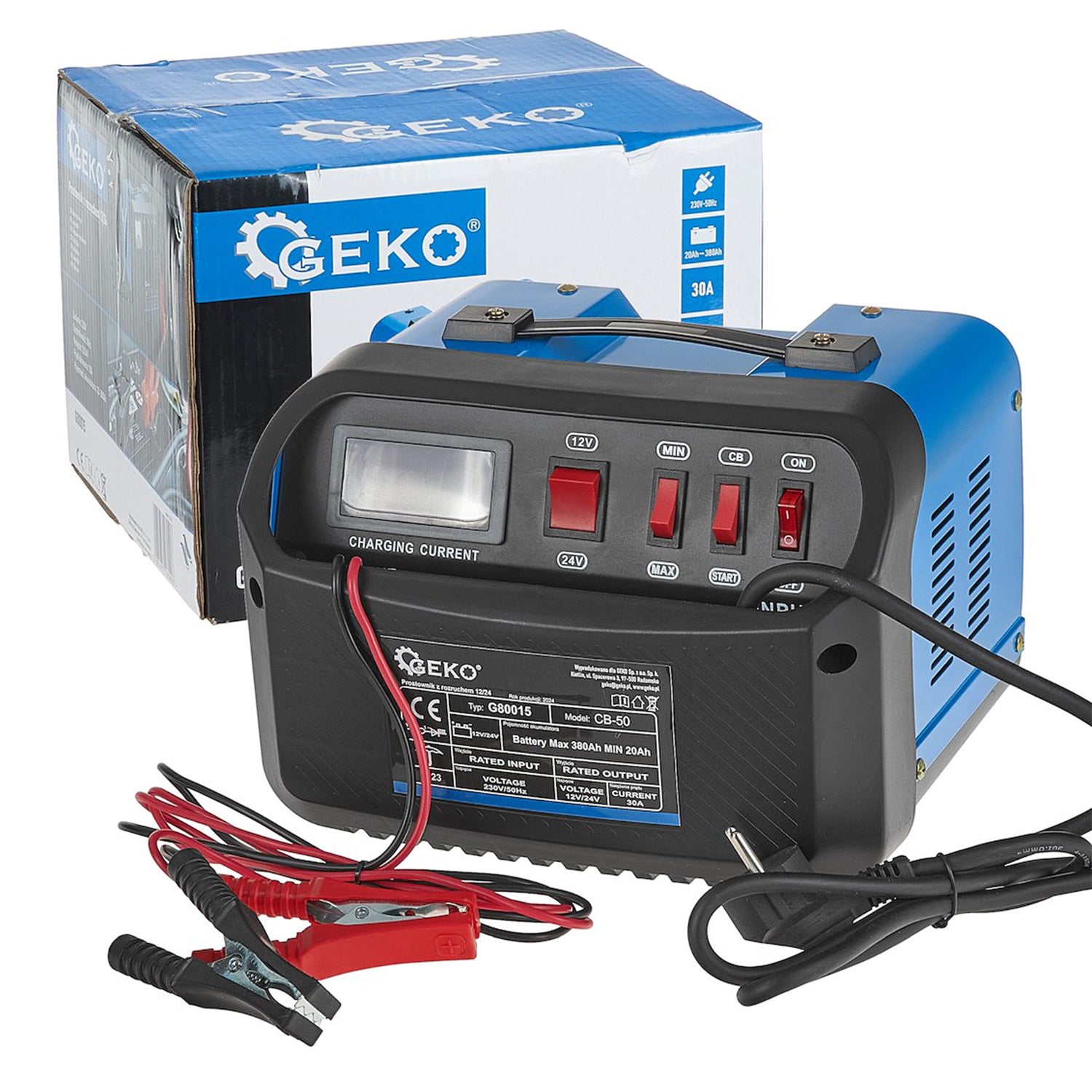 Redresor auto cu pornire cb50 12V/24V 30a pentru baterii acumulator auto 20-380ah