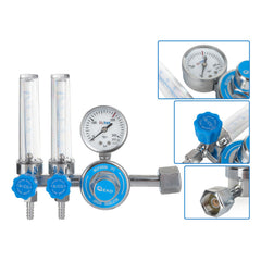 Regulator de presiune co2 / argon cu rotametru dublu