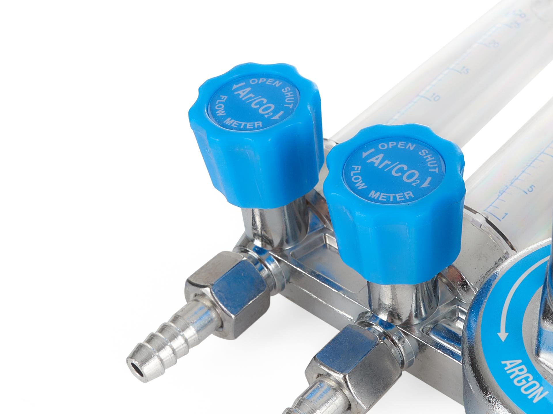 Regulator de presiune co2 / argon cu rotametru dublu