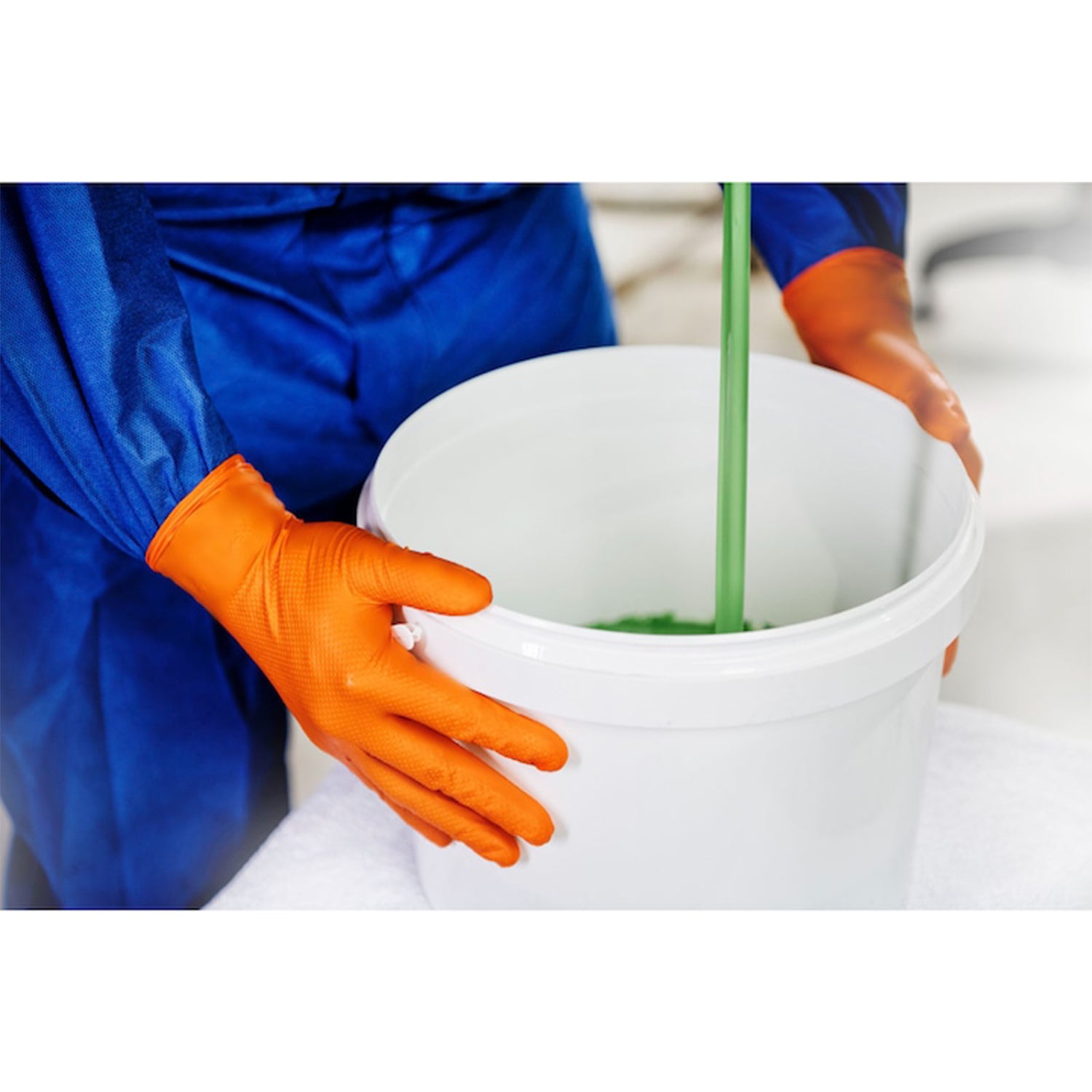 MANUSI DE NITRIL PREMIUM MERCATOR GOGRIP ONE BY ONE PORTOCALIU, MARIMEA M, SET DE 100BUC