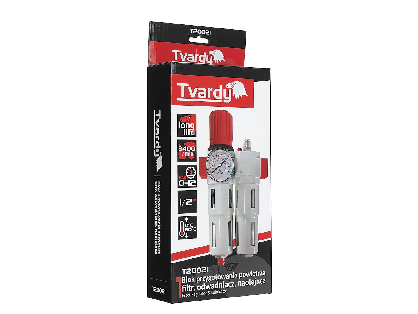 Separator apa si lubrifiere cu regulator de presiune 1/2 TVARDY