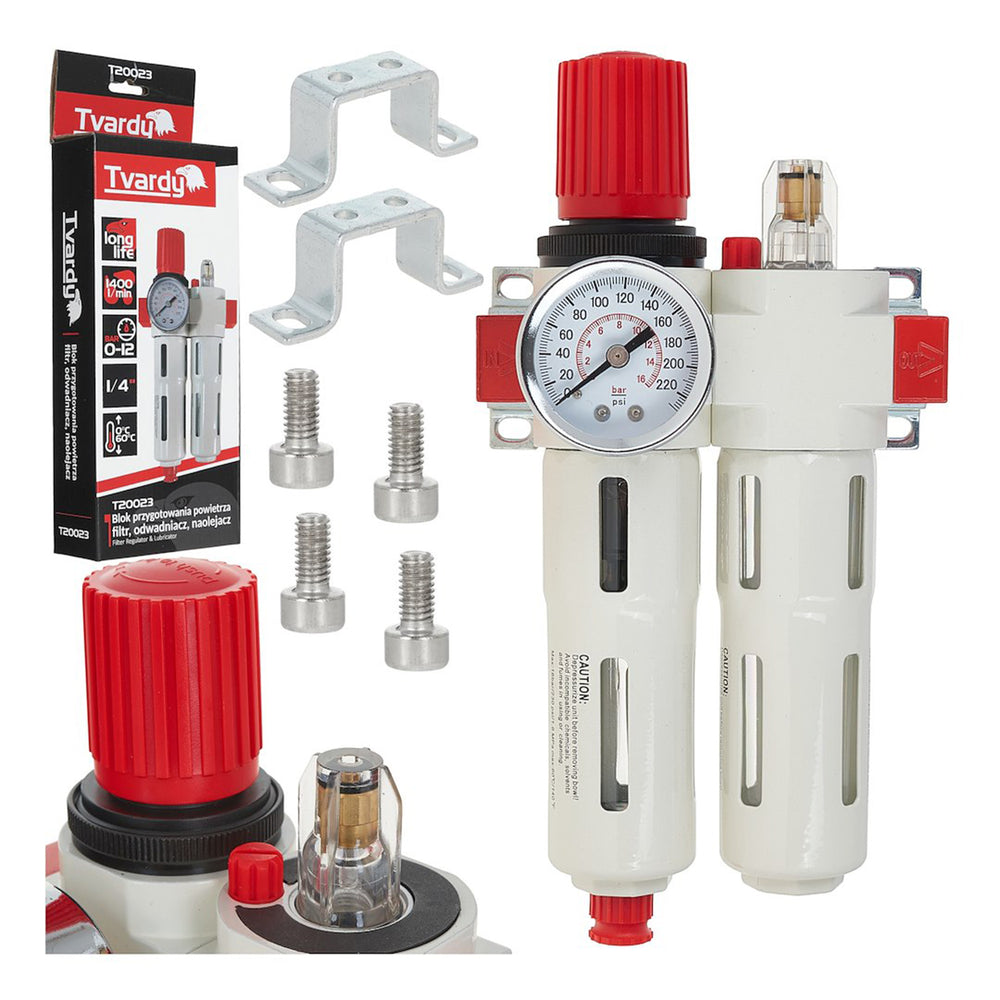 Separator apa si lubrifiere cu regulator de presiune 1/4 TVARDY
