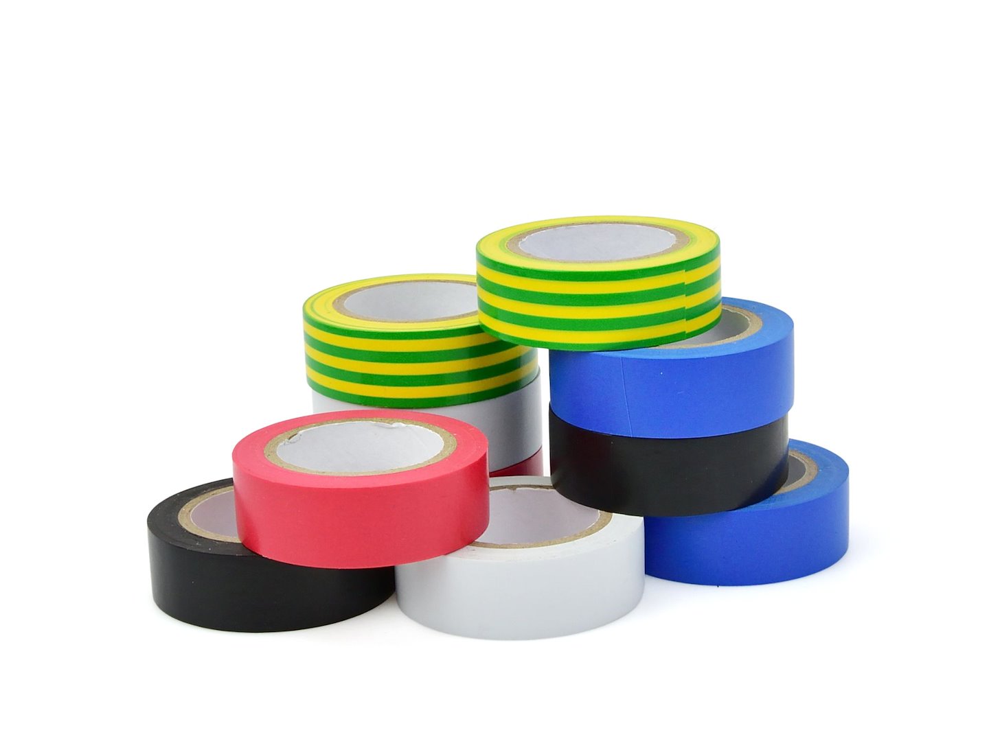 Set 10 benzi izolatoare colorate, 19mm x 0.13mm x 5m, GEKO