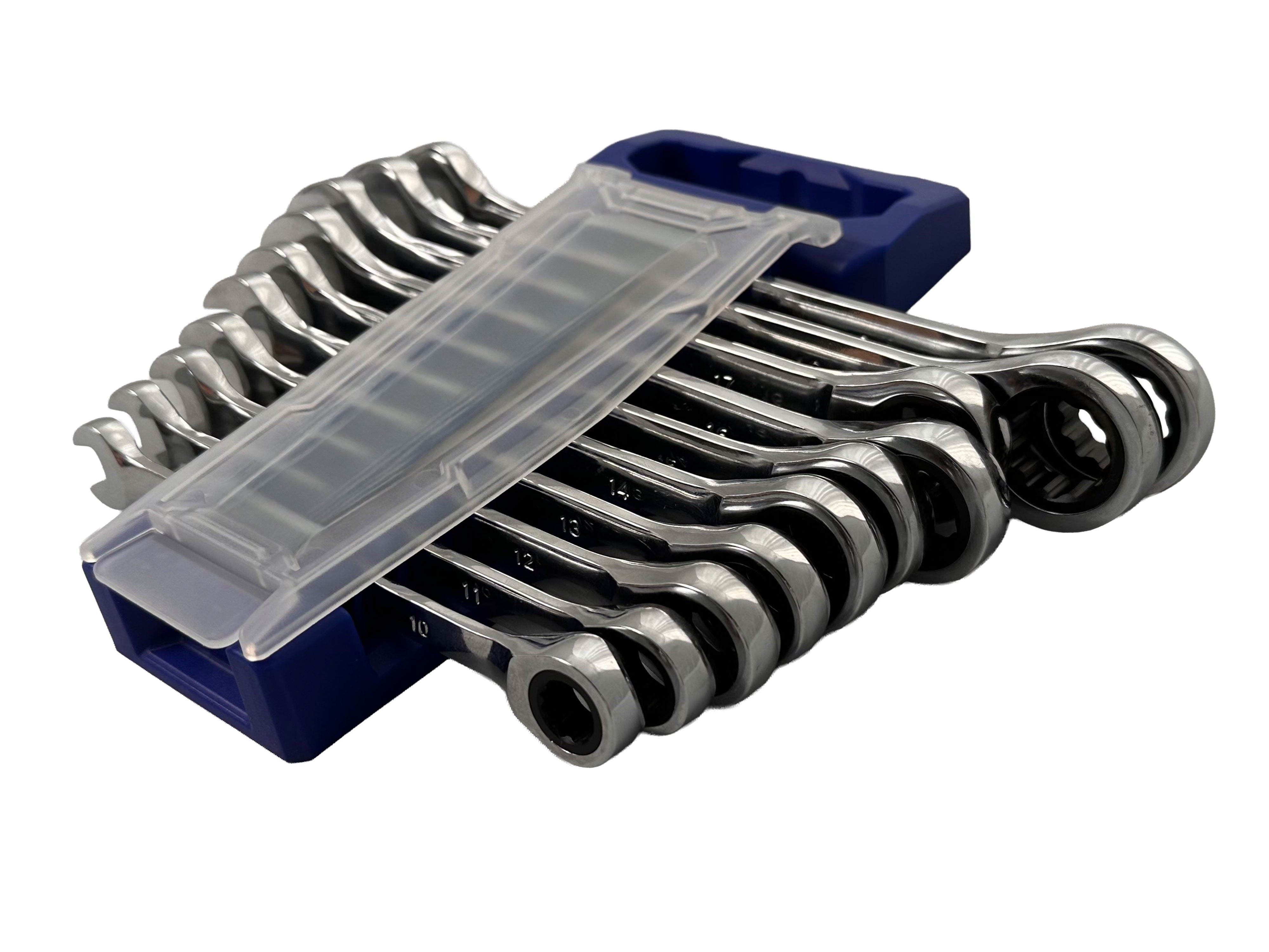 Set 10 chei combinate cu clichet 10-19 mm - GEBO TOOLS