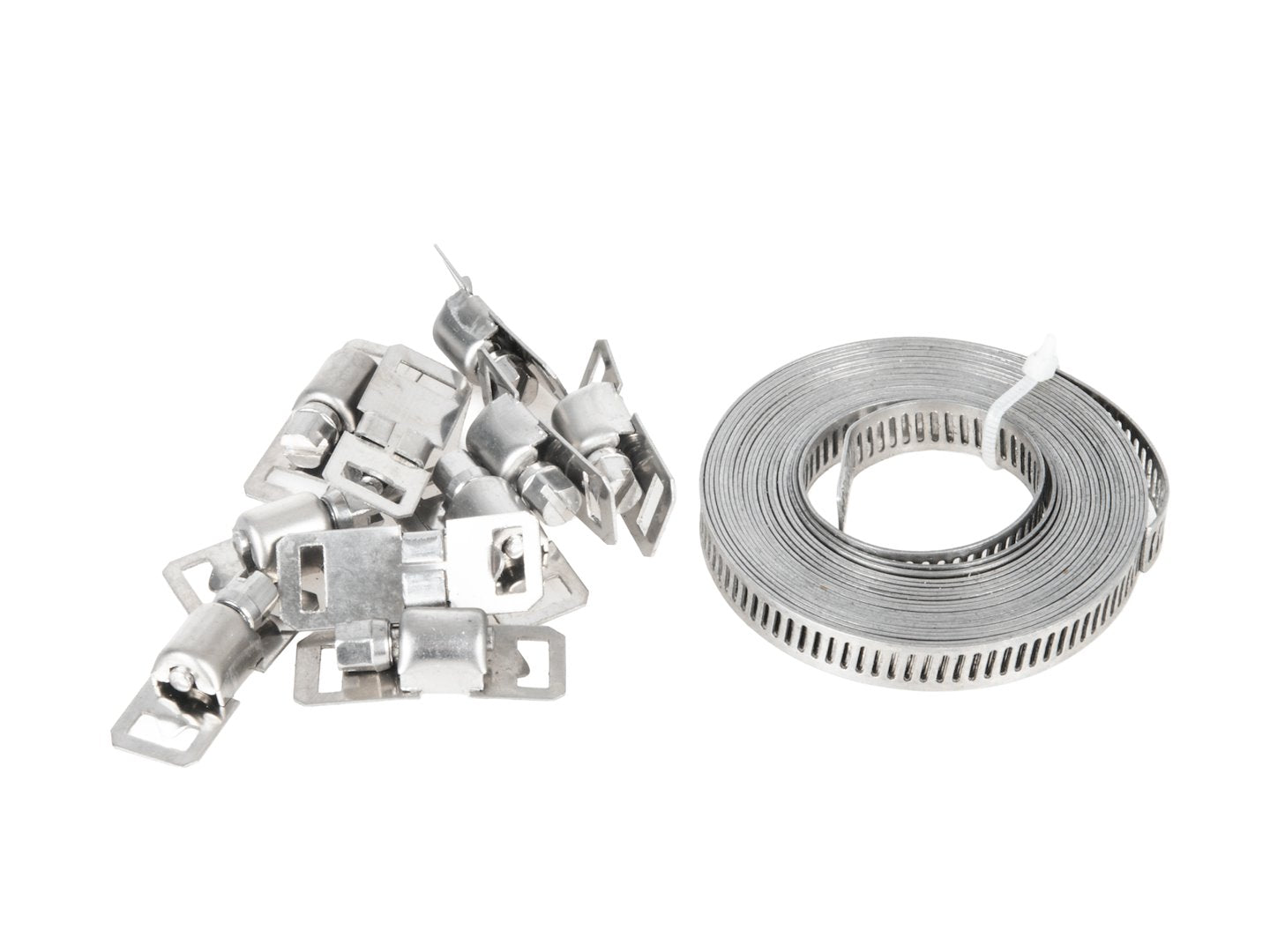 Set 10 coliere furtun cu banda metalica 8mm x 3m GEKO