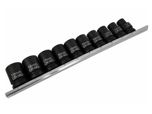 Set 10 tubulare bi-hexagonale scurte de impact 1/2 12 laturi GEBO TOOLS