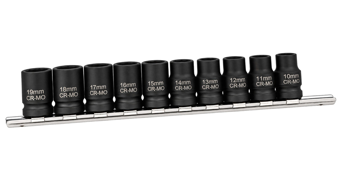 Set 10 tubulare bi-hexagonale scurte de impact 1/2 12 laturi GEBO TOOLS