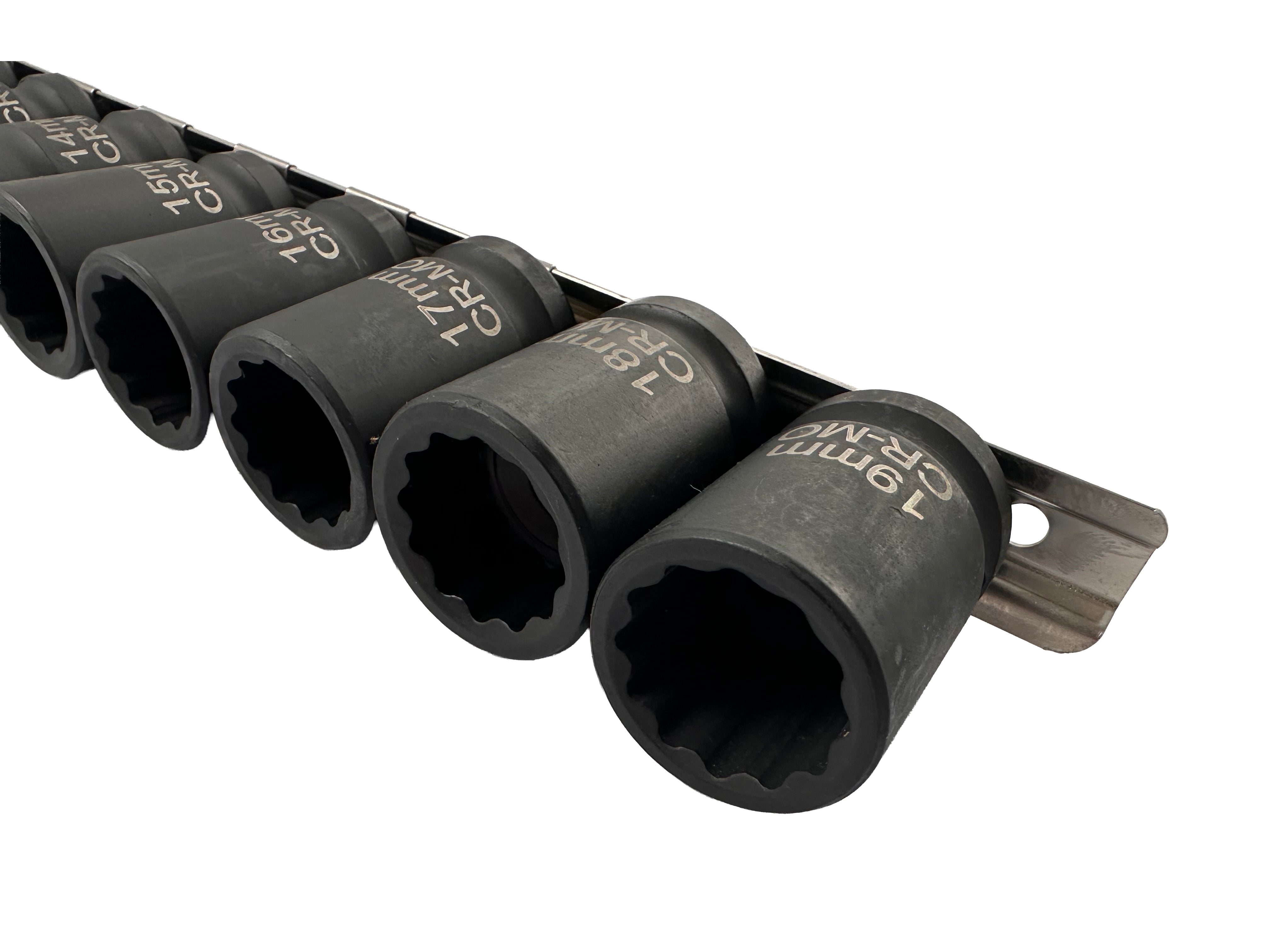 Set 10 tubulare bi-hexagonale scurte de impact 1/2 12 laturi GEBO TOOLS