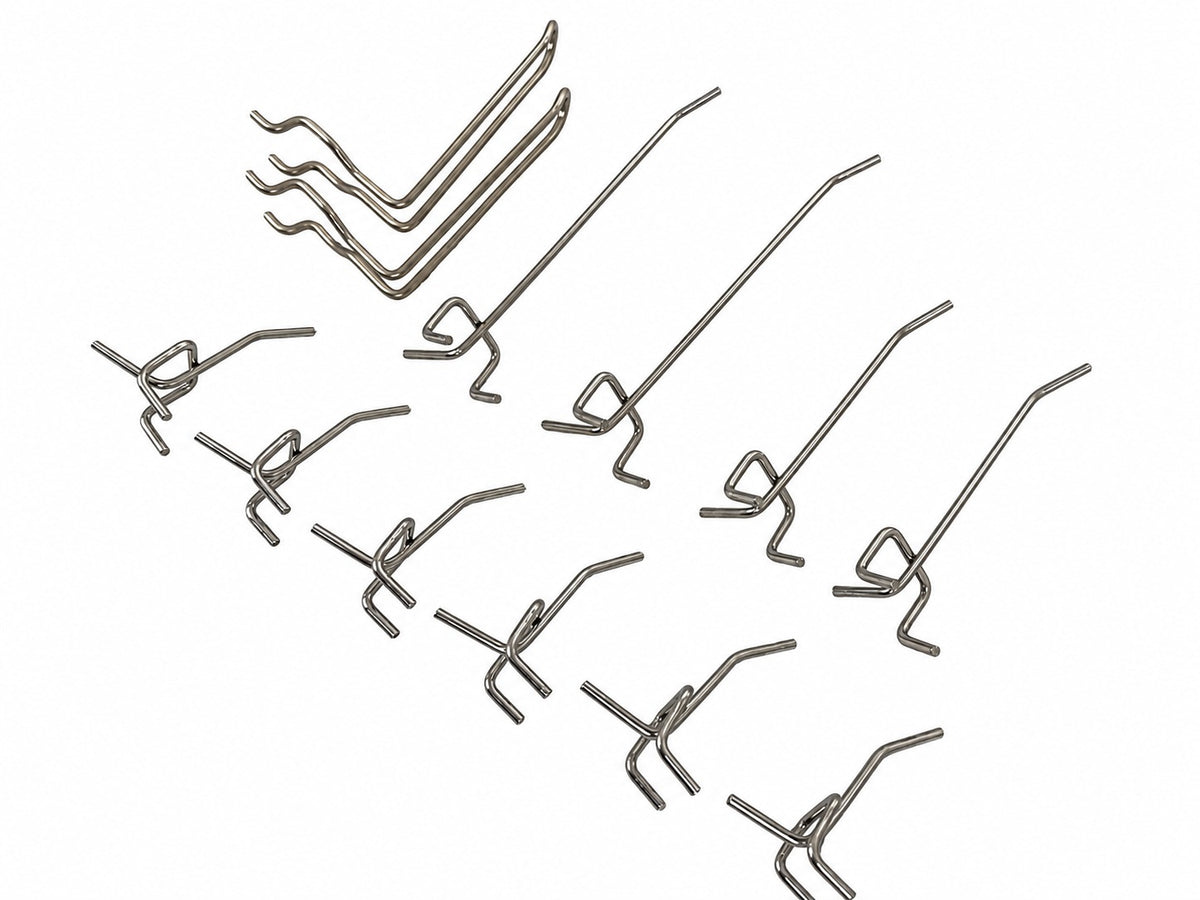 Set 12 buc cleme carlige suport scule pentru panou organizator GEBO TOOLS