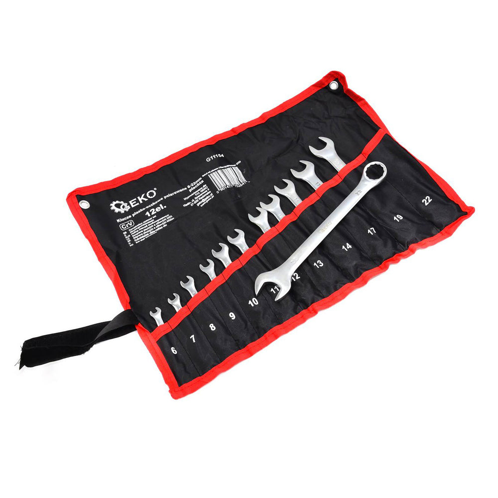 Set 12 chei combinate fixe si inelare CRV 6-22mm - GEKO