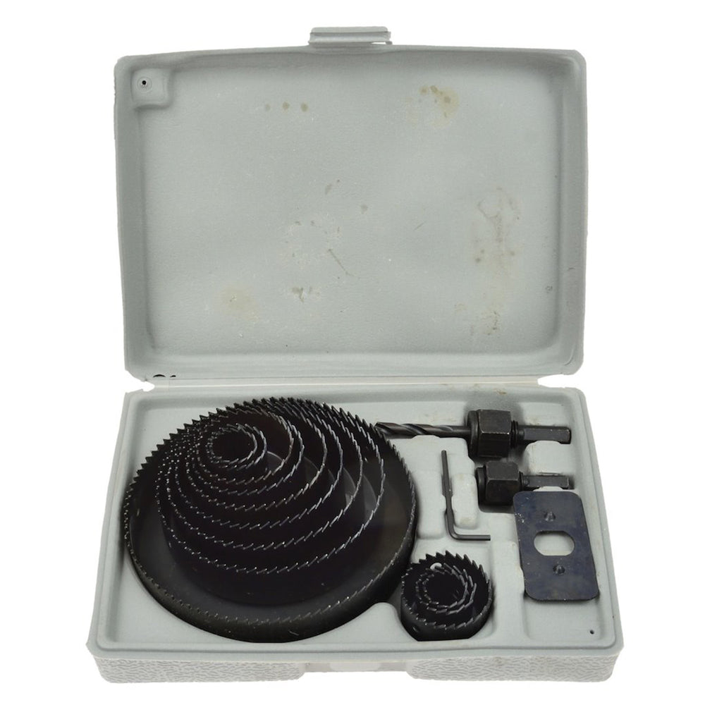Set 16 piese carote pentru decupaje, freze circulare pentru lemn si gips-carton, 19–127 mm