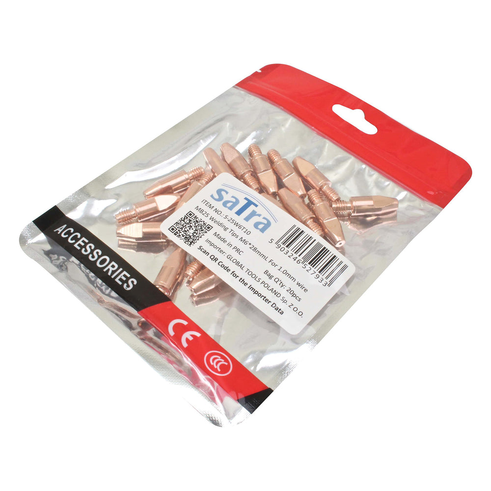 Set 20 buc duze sudura MIG/mag m6 x 28 mm pentru sarma 1.0 mm mb25/mb24/mb36