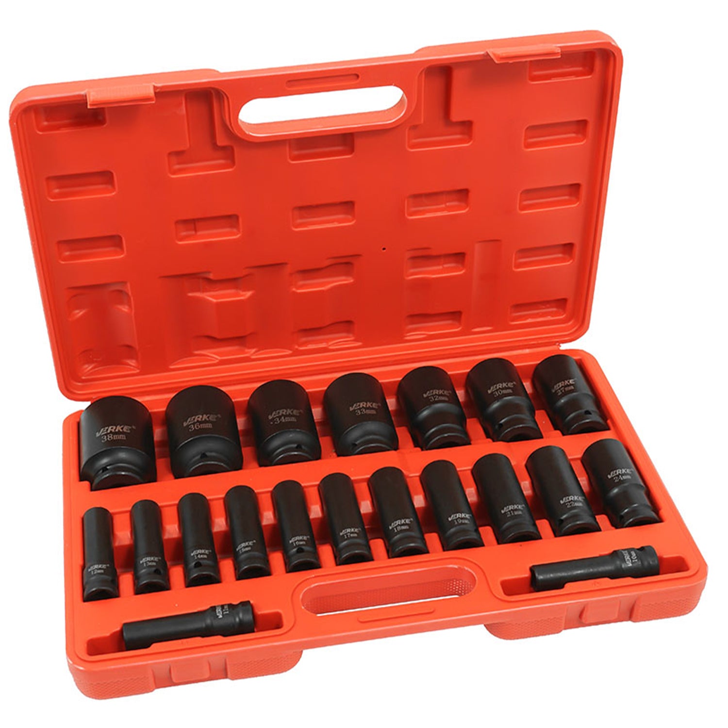 Set 20 tubulare de impact 1/2 10-38mm - VERKE