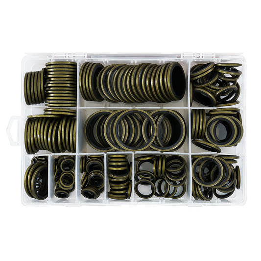 Set 240 de saibe o-ring etansare metal-cauciuc m6-m30 - garnituri pentru surub buson golire ulei - VERKE