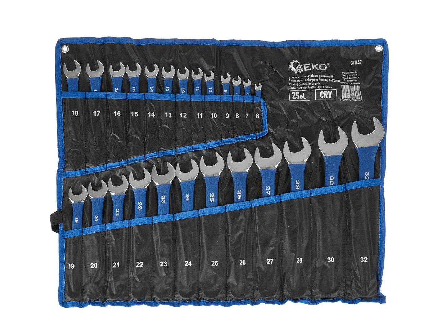Set 25 de chei combinate inelare fixe cu prindere maner cauciucat anti-alunecare antislip 6-32mm