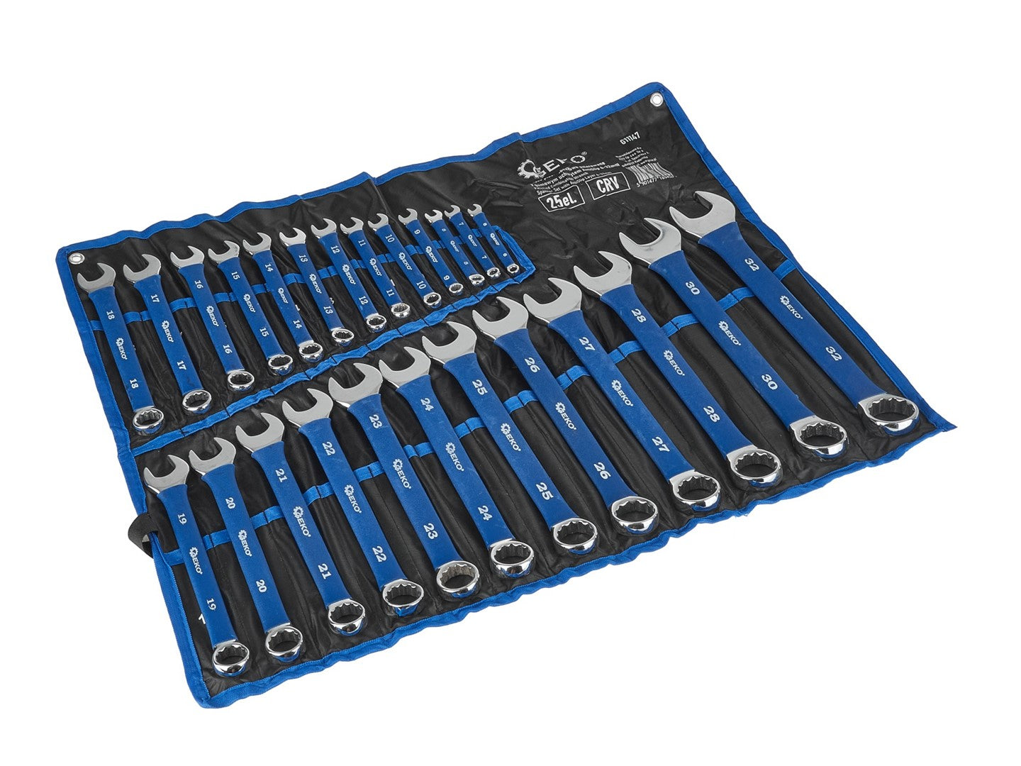 Set 25 de chei combinate inelare fixe cu prindere maner cauciucat anti-alunecare antislip 6-32mm