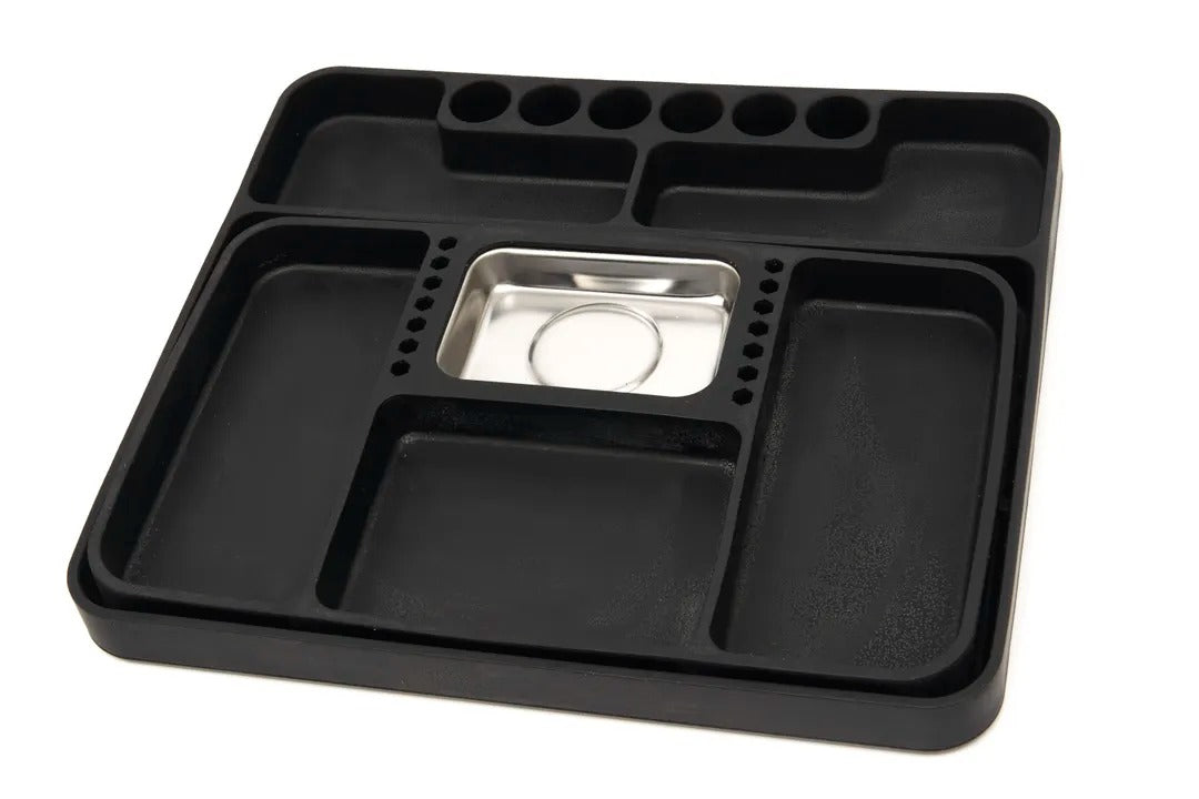Set 2 cutii organizare scule 272x240x25 mm, robuste, magnetice, pentru  depozitare unelte și piese, HBM OLANDA