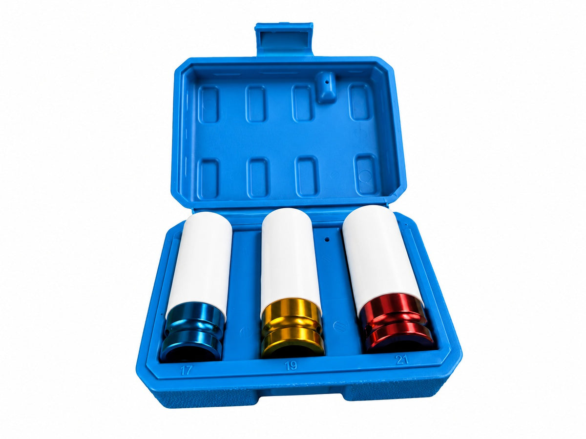 Set 3 buc tubulare cu protectie pentru jante aliaj 17 19 21 mm GEBO TOOLS