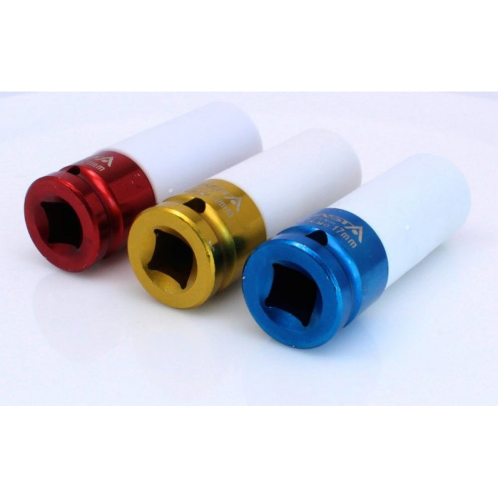 Set 3 buc tubulare cu protectie pentru jante aliaj 17 19 21 mm