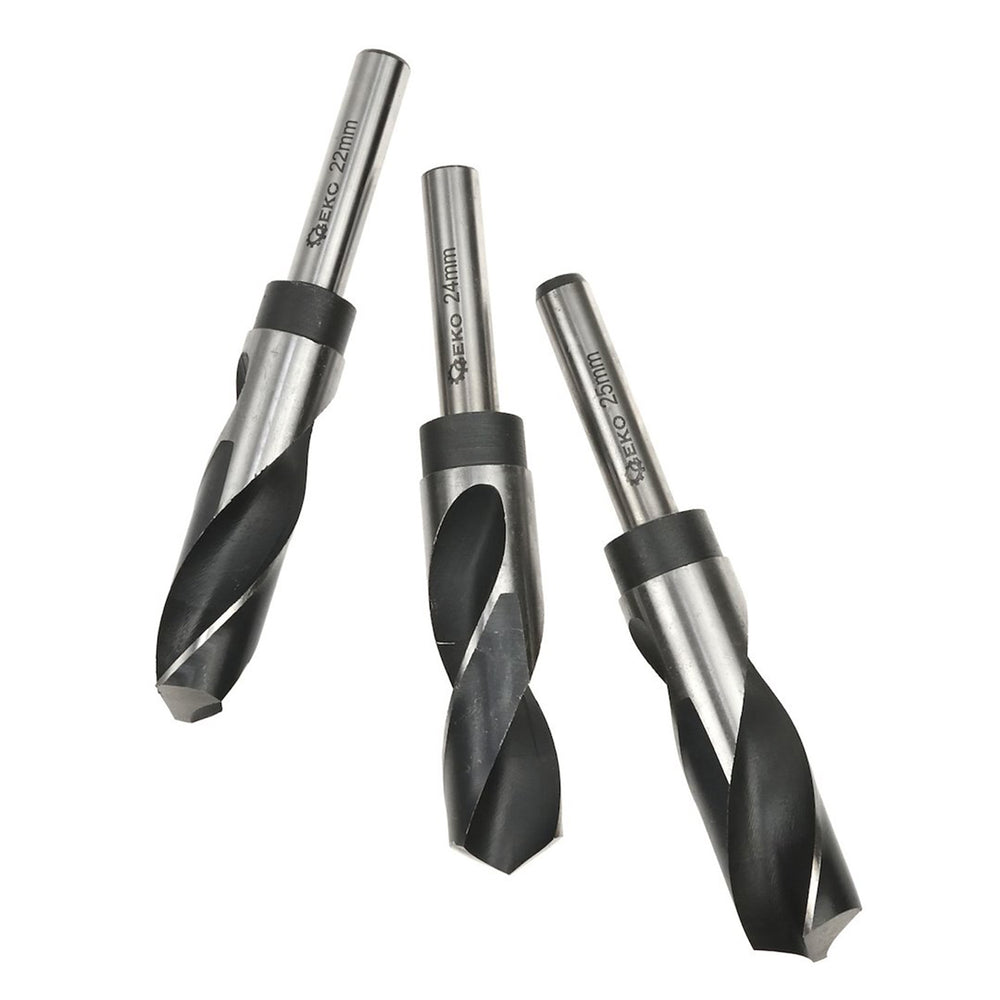 Set 3 burghie HSS 4241 pentru metal 22-25 mm - GEKO