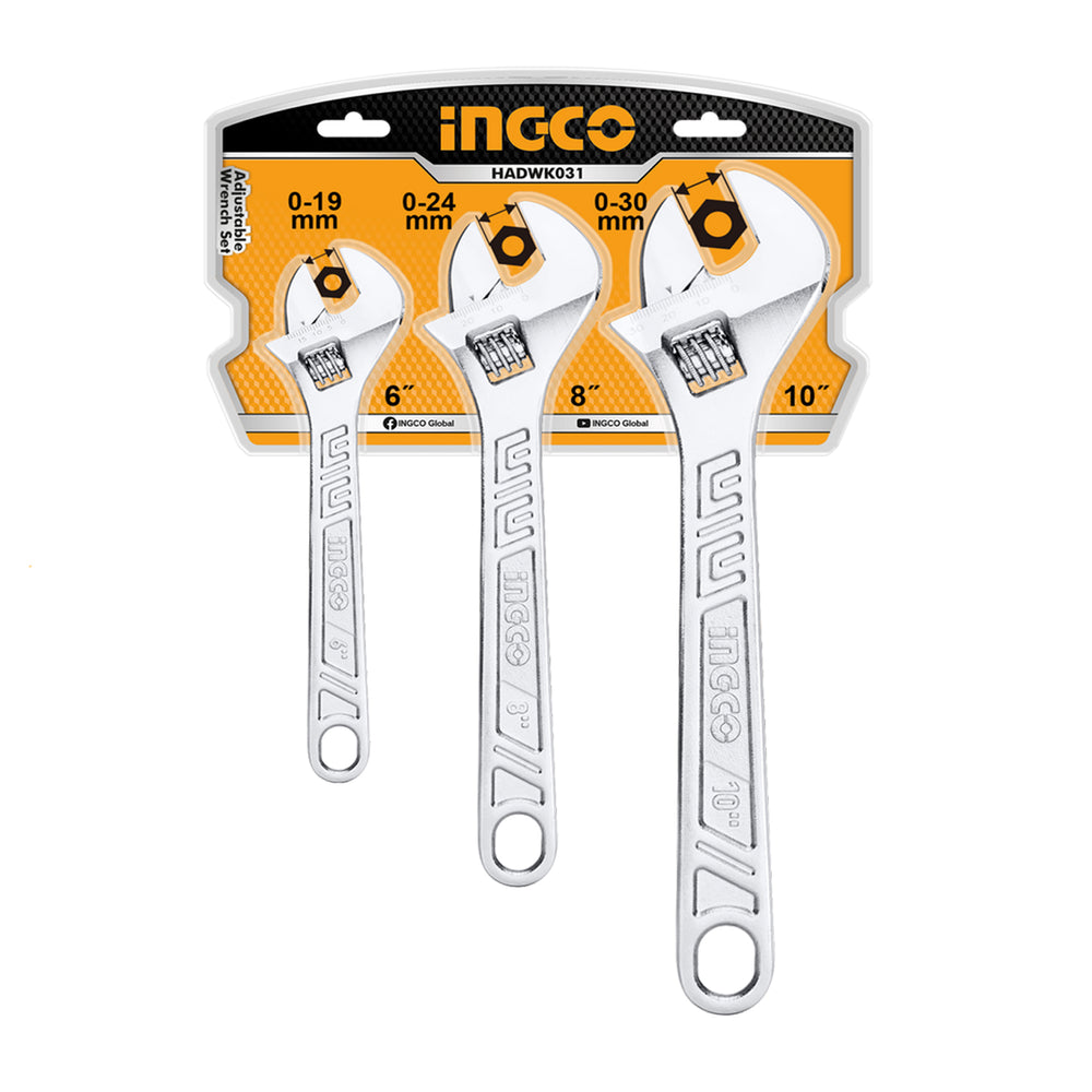 Set 3 chei reglabile 0-30mm INGCO