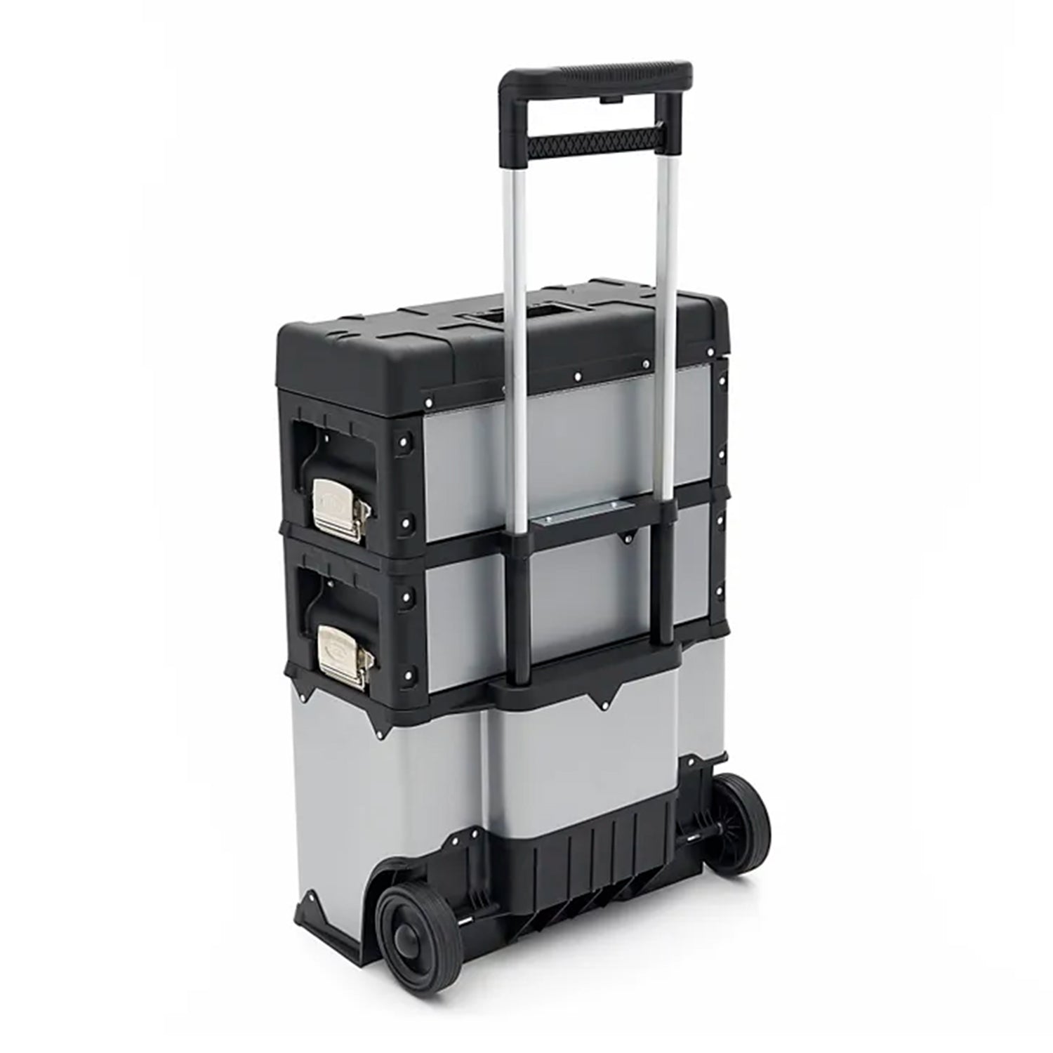 Set 3 cutii modulare pentru scule - cu roti si maner telescopic - HBM