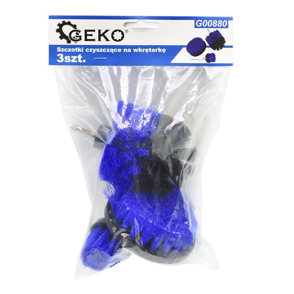 Set 3 perii curatare pentru bormasina, GEKO