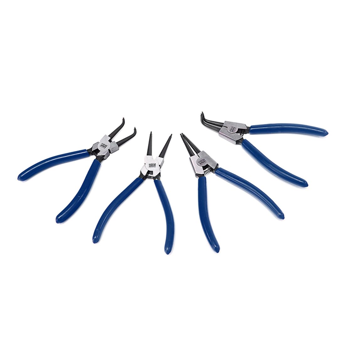 Set 4 clesti pentru sigurante SEEGER varf curbat interior/exterior varf drept interior/exterior 175mm
