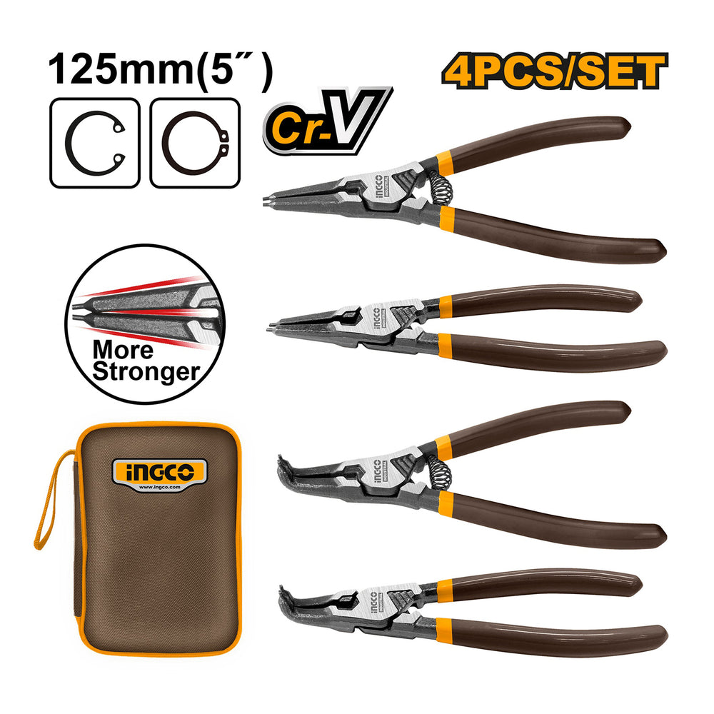 Set 4 clesti sigurante SEEGER 125mm - INGCO