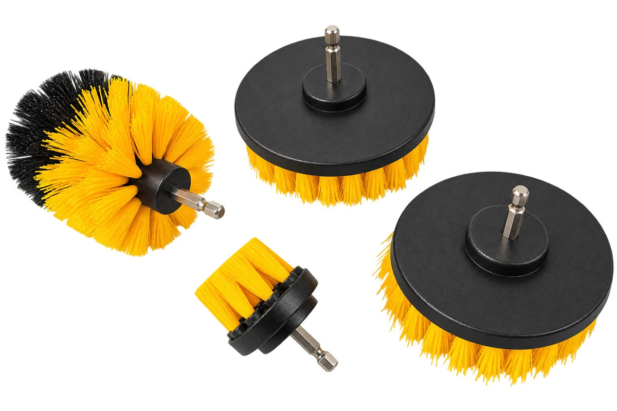 Set 4 perii de curatat cu adaptor pentru bormasina masina de gaurit GEBO TOOLS