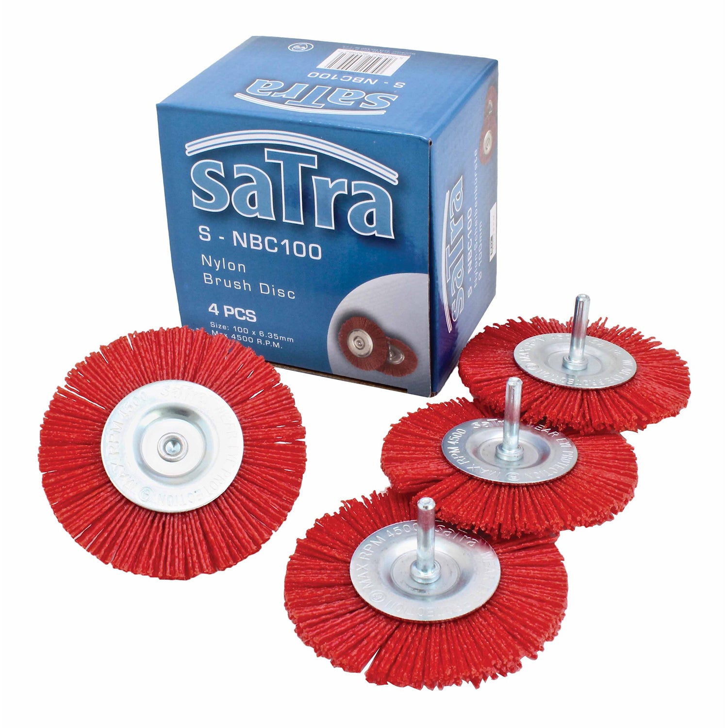 Set 4 perii pentru slefuire cu tija 6.35mm tip circular diametru 100mm