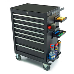 Set 4 polițe magnetice pentru dulap scule – negru, organizare laterală, universal, HBM OLANDA
