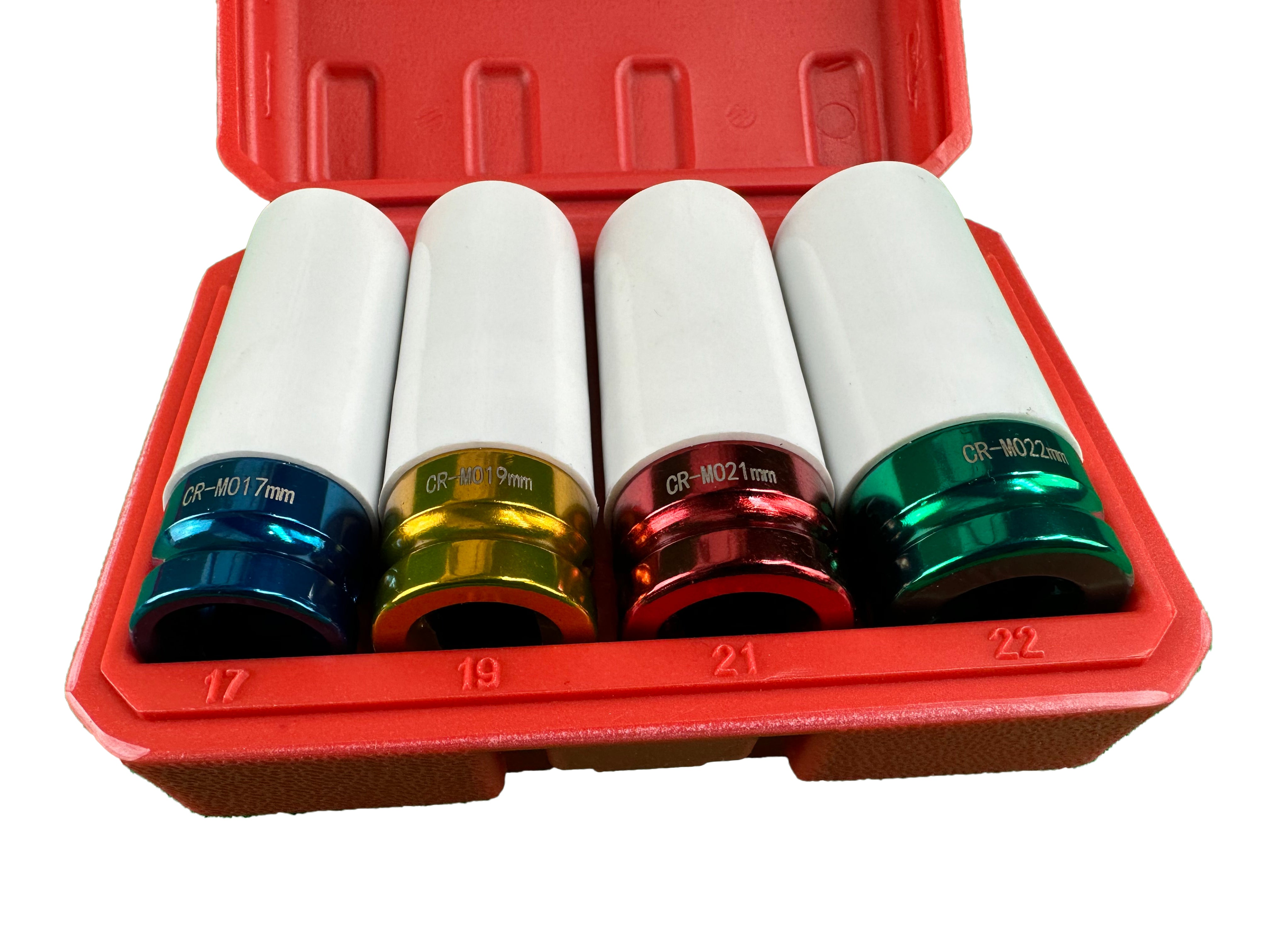 Set 4 tubulare cu protectie pentru jante aliaj 1/2 17-22mm GEBO TOOLS