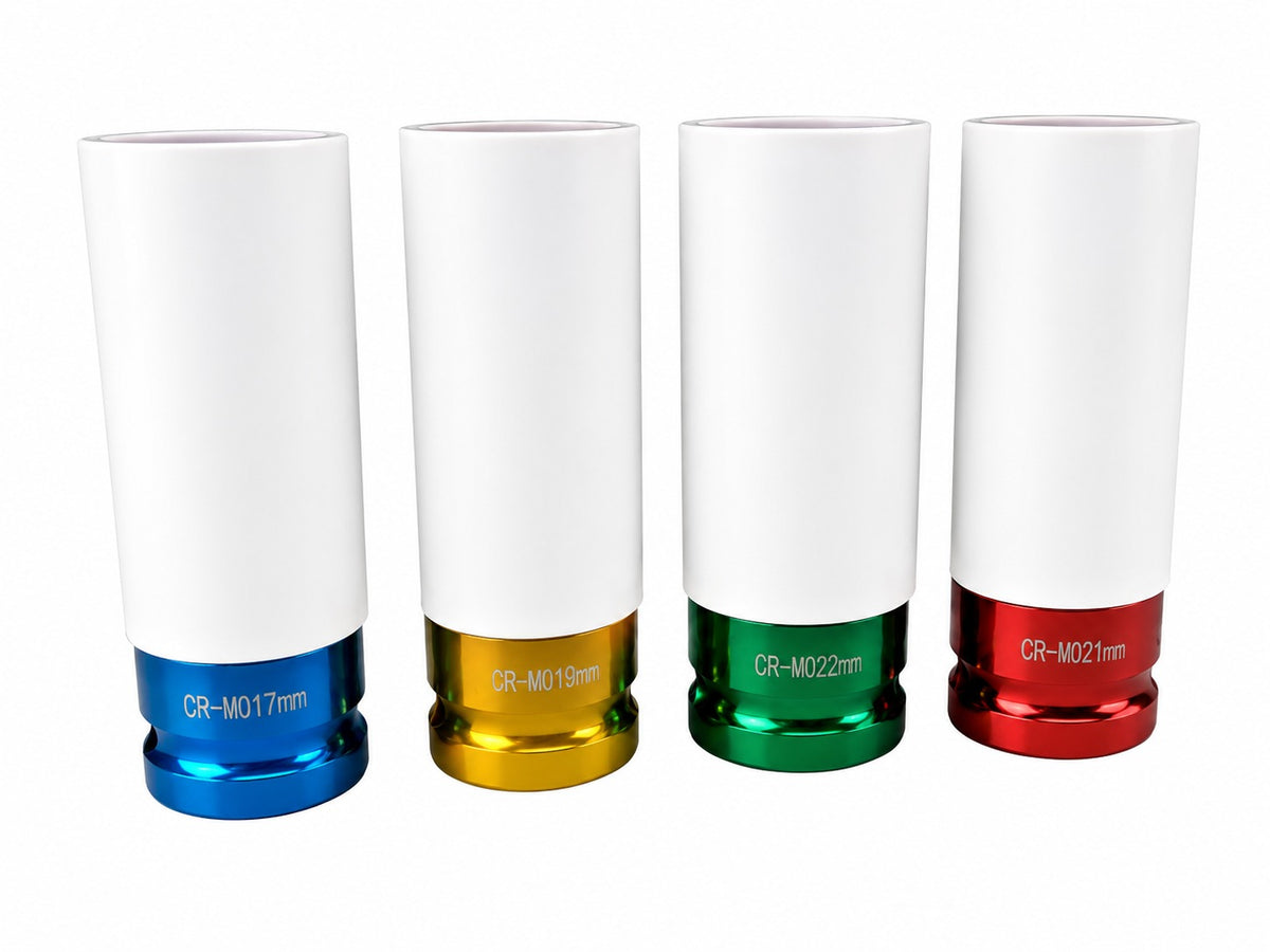 Set 4 tubulare cu protectie pentru jante aliaj 1/2 17-22mm GEBO TOOLS