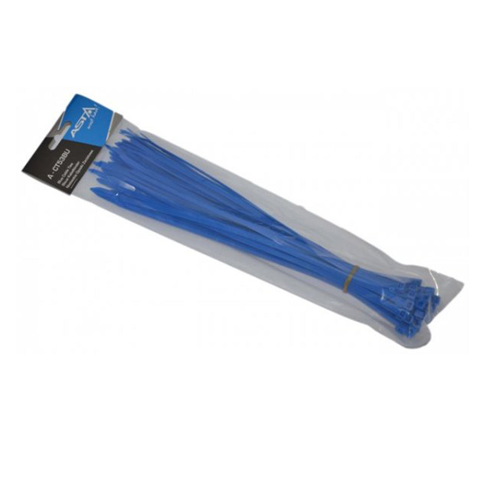 Set 50 coliere de plastic 5x300mm albastru