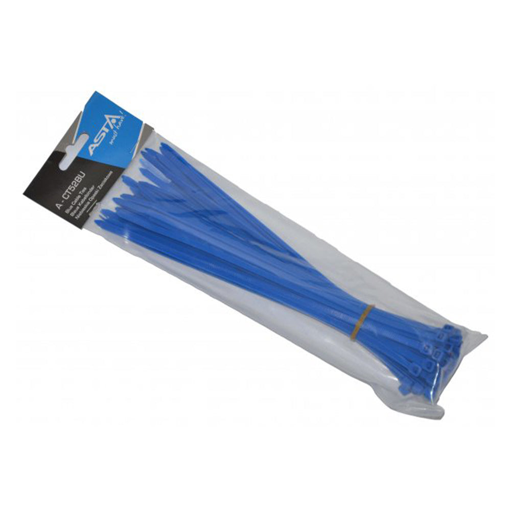 Set 50 coliere din plastic 5x250mm albastru