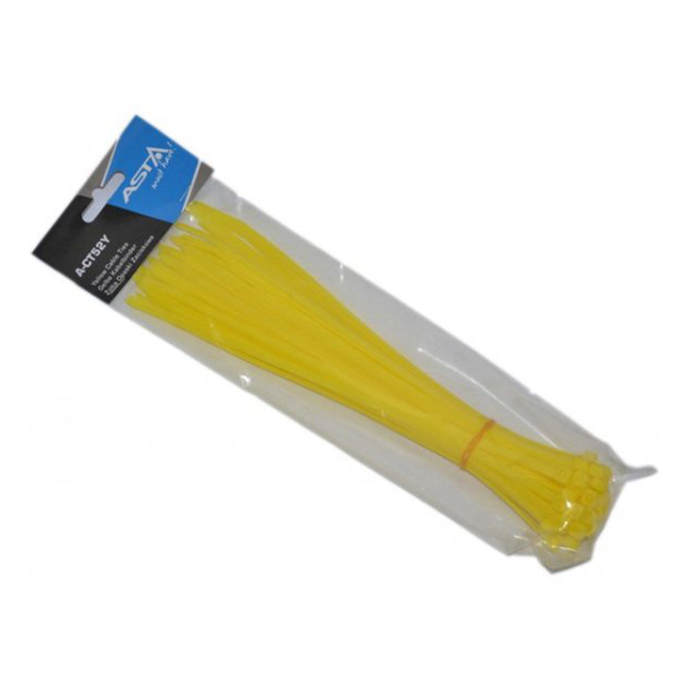Set 50 coliere din plastic 5x250mm galben